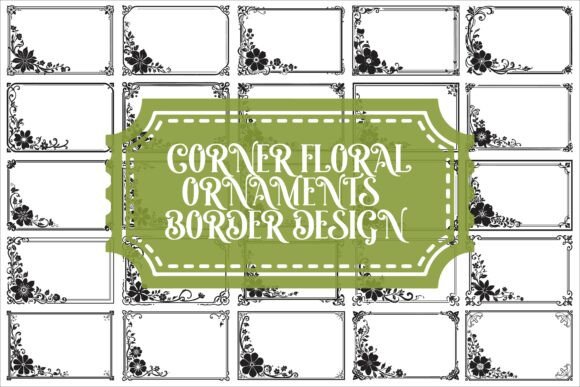Elegant Corner Floral Border Images Set