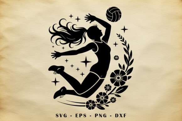 Female Volleyball Player SVG