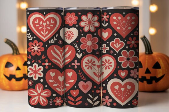 Floral Hearts Valentine’s Tumbler Wrap