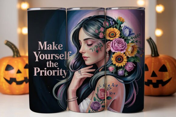 Floral Self-Love 20oz Tumbler Wrap