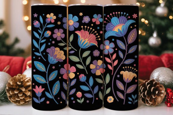 Glowing Floral 20oz Tumbler Wrap