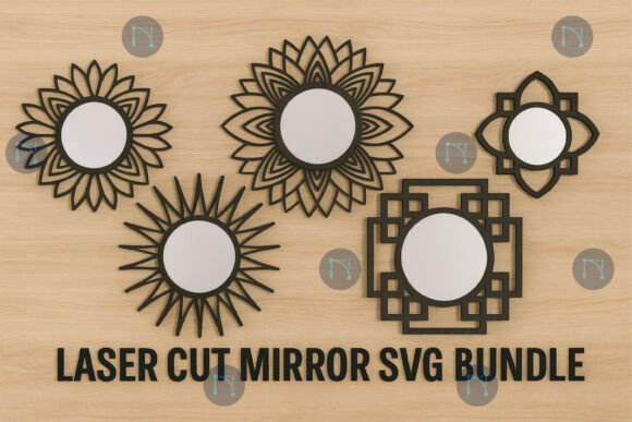 Laser Cut Mirror Wall Decor SVG Bundle