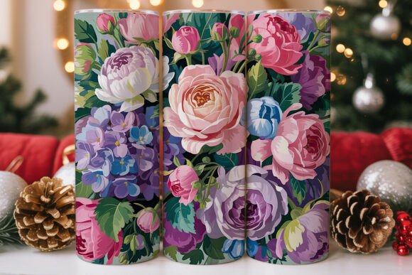 Pastel Floral Bouquet 20oz Tumbler Wrap