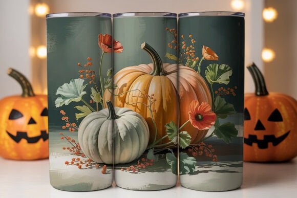 Rustic Fall Floral 20oz Tumbler Wrap