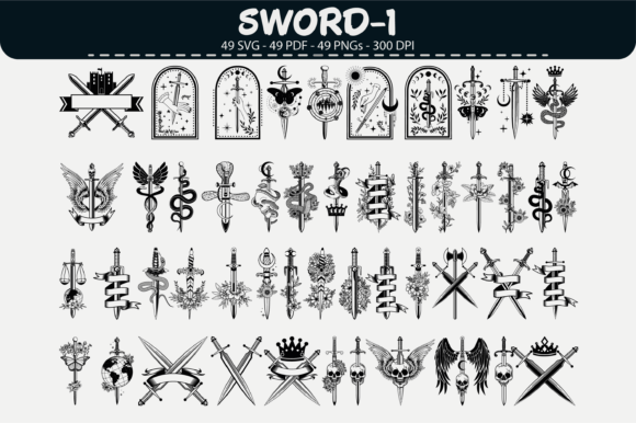 Sword Vector Bundle – 49 Designs