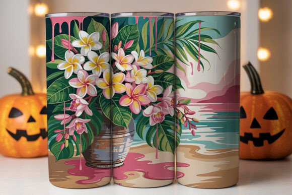 Tropical Sunset Floral 20oz Tumbler Wrap