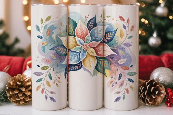 Winter Floral Dream 20oz Tumbler Wrap