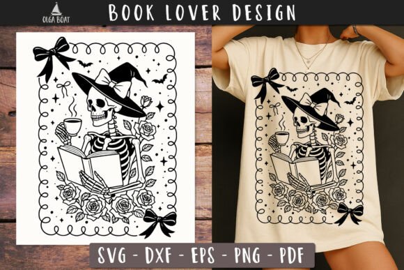 Witchy Skeleton Reading SVG Review